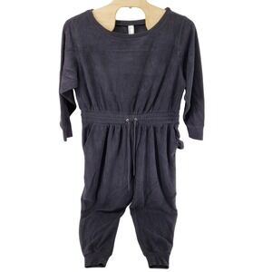 Fabletics Jumpsuit XXL/1X Black Terry Cloth Drawstring ON2357066-0001-17070